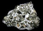 Pyrite With Calcite - Bulgaria #33721-2